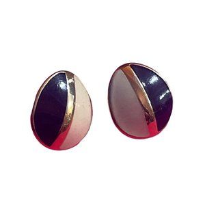 Vintage Collectible Trifari Earrings Signed by Kunio Matsumoto Enamel Beautiful!